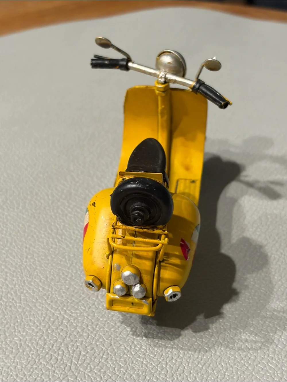 ROMA Yellow Vintage Scooter Decorative Accent